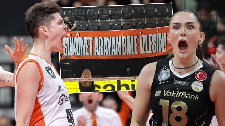VakıfBank’tan Ebrar Karakurt'un pankartına olay gönderme!
