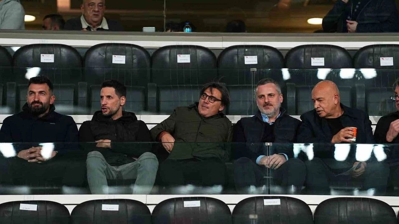 Vincenzo Montella Beşiktaş maçını tribünden izledi